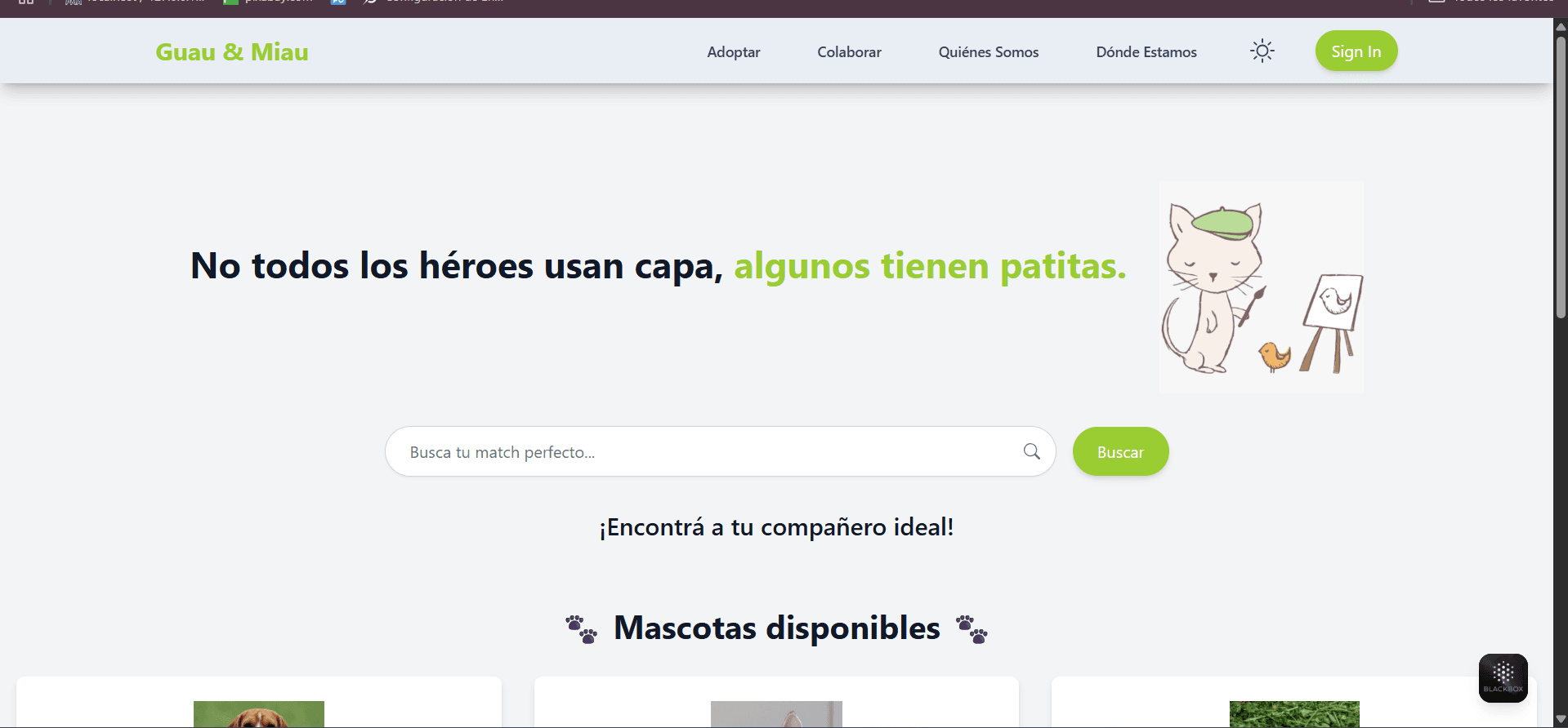 Imagen del proyecto Veterinaria "Guau & Miau"